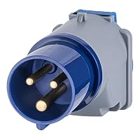 CEE auf Schuko Adapter Kupplung 16A 230V | CEE Stecker 3-polig auf Schuko Steckdose | Camping Adapter IP44 spritzwassergeschützt | Wohnmobil, Boot, Werkstatt, Outdoor – Ansicht 2