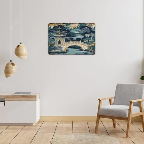 Plaque décorative en métal pour masquer un mur vide avec art asiatique - 5