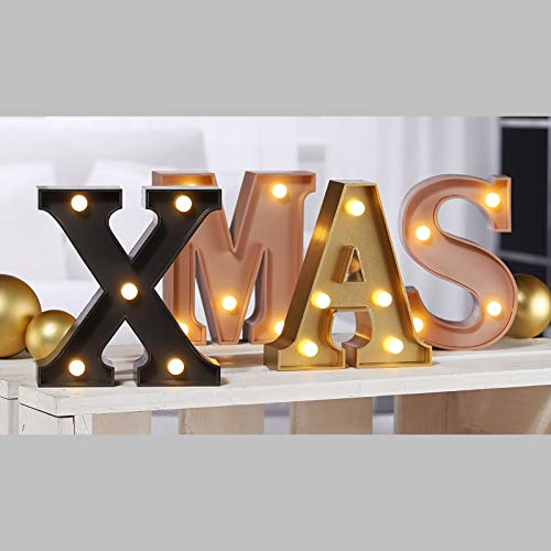 Preisvergleich Produktbild WEIHNACHTEN DEKORATION - LED-SCHRIFTZUG"XMAS" MIT 19 LED's