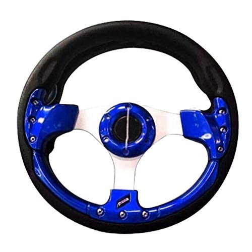Porfeet Volante, Volante Suave Universal del Botón del Eje F1 De La Deriva del Deporte De Las Carreras De Coches De 320 Mm Azul Talla única Cover