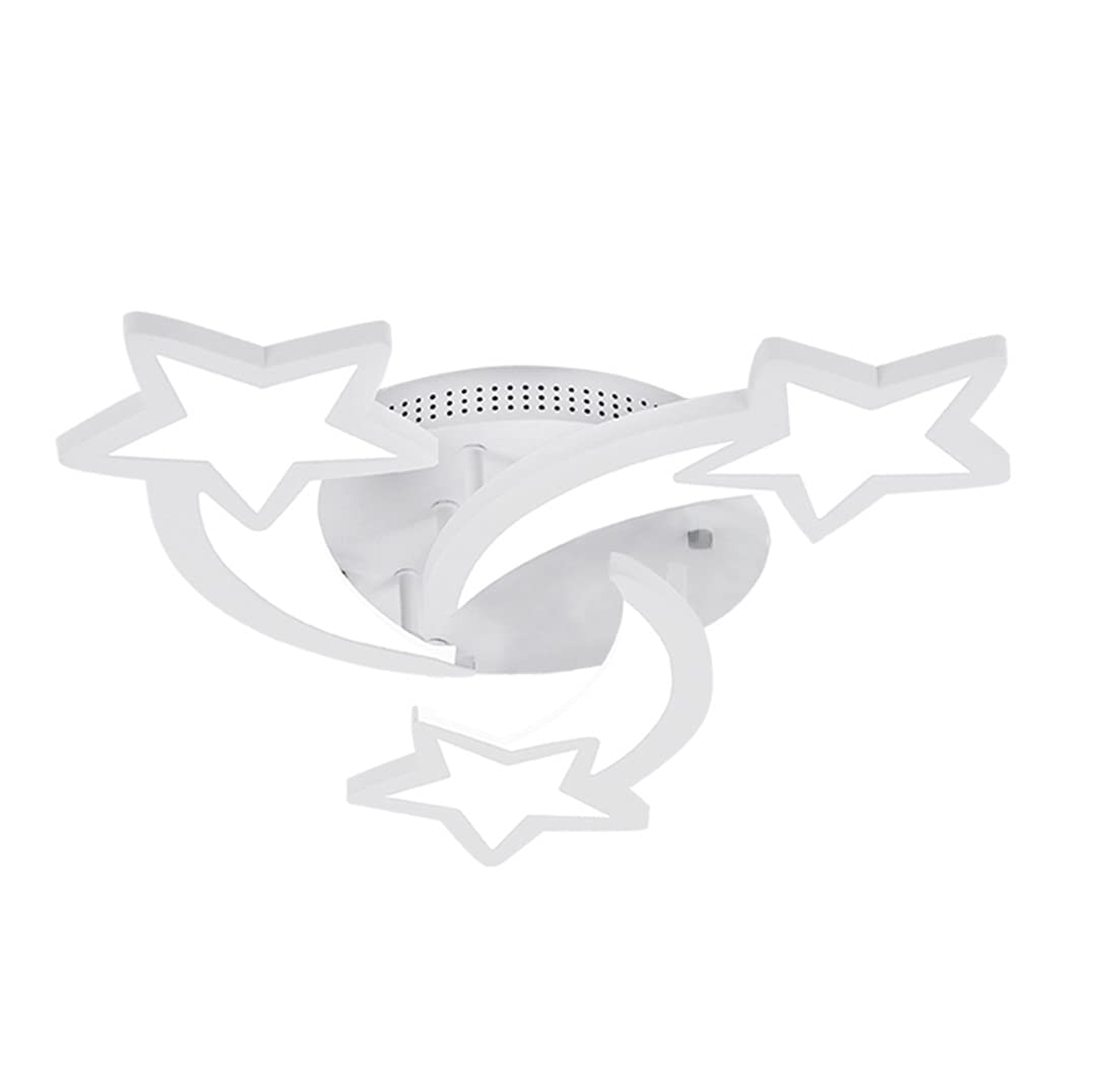 Lámpara LED Art Déco infantil en forma de estrella blanca regulable para dormitorio y cocina