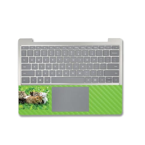 Image of MightySkins Carbon Fiber Skin Compatible With Microsoft Surface Laptop Go 3 (2023) Full Wrap Kit - Field Of Kittens | Protective, Durable Textured Carbon Fiber Finish | Easy To Apply | Made in the USA