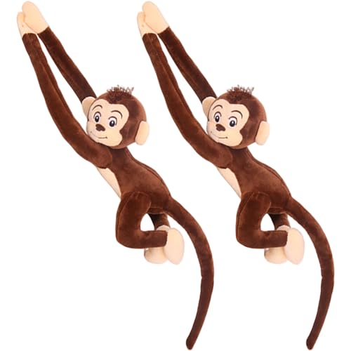 Singe en peluche de 70 cm avec longue queue et grands bras articulés pour suspension