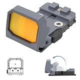 TRSAIM Mini Folding 3 MOA Red Dot Sight Flip Up Reflex Sight for Glock MOS, Pistol Handgun RMR, Picatinny Rail (Grey)