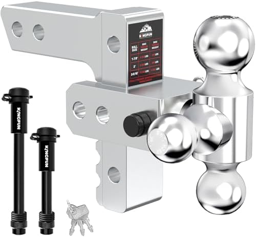 Kingfun Adjustable Trailer Hitch - Drop Hitch Fits 2 Inch Receive...