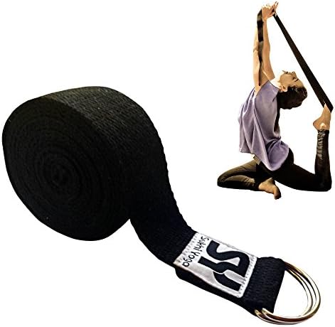Sukhi Yoga Super Soft Yoga Strap D-Ring, Perfect Stretching, Holding Poses, Improving Flexibility Physical Therapy