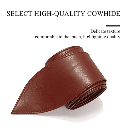 Women Obi Belt Wide Cinch Belt Soft PU Leather Tie Up Wrap Around Waist Belt Knotted Waistband Corset Belt For Dress4