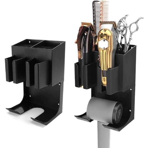 BARBERPLAN Barber Electric Clipper Rack Hair Shaver Holder Resist Heat Hair Cutting Machine Stand Wall-mounted Hairdressing Tools Storage Clipper Guard Holder Hair Clipper Guard Holder