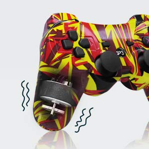 Dainslef Ps3 Controller Wireless Dualshock Gamepad/Remote Control For Sony Playstation 3 Bluetooth Ps3 Sixaxis Joystick With Charging Cable (Flame) #TOP7