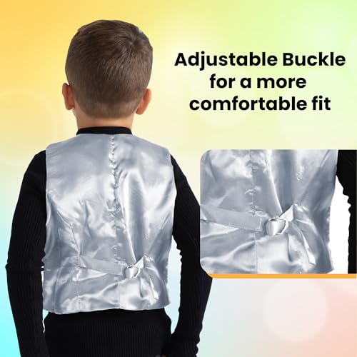 Chaleco Brillante Plateado para Niños y Niñas miniatura 3