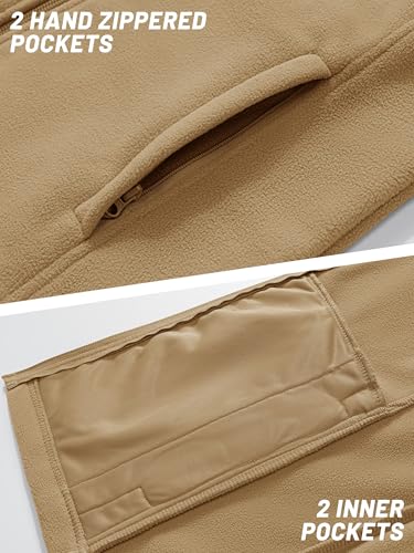 TACVASEN Women's Fleece Vest Lightweight Warm Vests Outerwear Sleeveless Zip Jacket Fall Winter Soft Vest with Pockets4