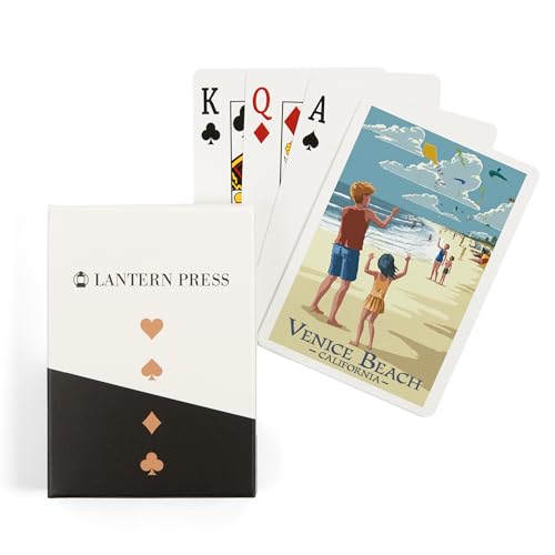 Lantern Press Venice Beach, California, Baraja Poker 52 cartas