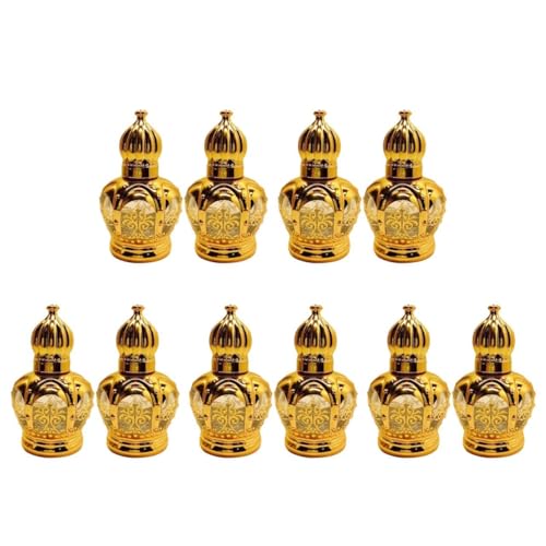 10Pcs Vintage Glass Roller Bottles 15ml Essential Oil Roll Bottles Refillable Container for Essential Oils, Perfume, Massage Oils