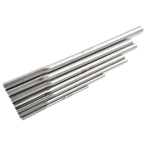 HHIP 2006-0007 High Speed Steel Chucking Reamer 7-Piece Set, 1/8-1/2 x 1/16-Inch Size