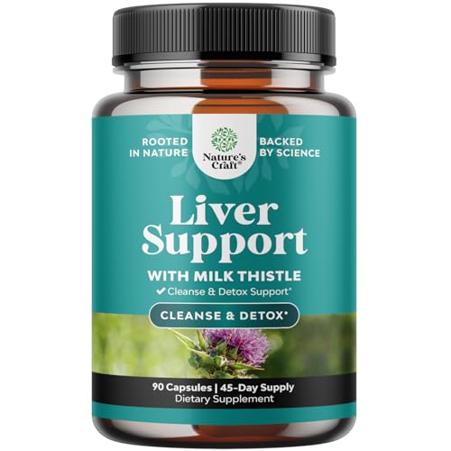 Liver Cleanse Detox & Repair 90 Capsules - Herbal Liver Support Milk Thistle Supplement - Silymarin Milk Thistle Supplements with Dandelion Root, Choline, Beetroot & Artichoke Extract