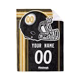 KREDE Pittsburgh Baby Blanket Custom Name and Number Throw Blanket Gifts for Baby Boy Girl