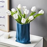 Multifonction : le vase est conçu avec une large ouverture, qui peut être utilisé pour arranger des fleurs artificielles ou pour hydroponiques vraies fleurs et autres plantes vertes. C'est un vase décoratif moderne à la maison et un accessoire photo exquis.