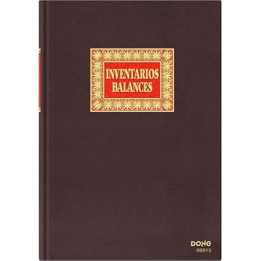 Dohe - Libro Inventarios y Balances - 100 Hojas Numeradas de 100 gr/m², Tamaño Folio A4+ (21,5x31,5 cm), Tapa Dura de Tela, Libro Contabilidad Empresas, Instituciones, Material de Oficina | Ya disponible en tu tienda friki favorita! En mundofriki.es!
