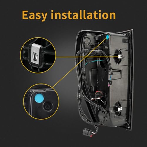 Tail Light Assembly Compatible With 2019-2022 Gmc Sierra 1500/2500 Right Passenger Side Halogen Rear Brake Lamps With Bulb And Wiring Harness, HY243-R by MiKaFex - Image 7