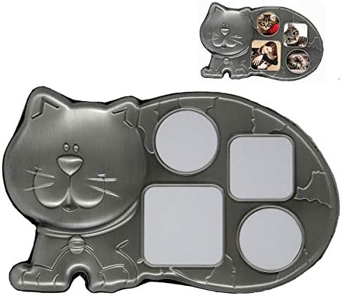 Kitty KOLLAGE Pewter Frame by Dennis Daniels - 2x2