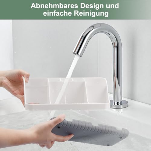 Zahnbürstenhalter für Badezimmer Organizer, Elektrische Zahnbürste und Zahnpasta Halter, 7 Slots Badorganizer für Badezimmer und Familie (White) 4
