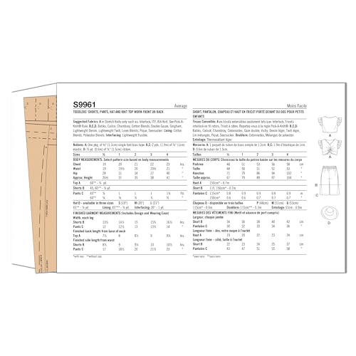 Patron couture tricot haut réversible et bas Simplicity SS9961A extensible