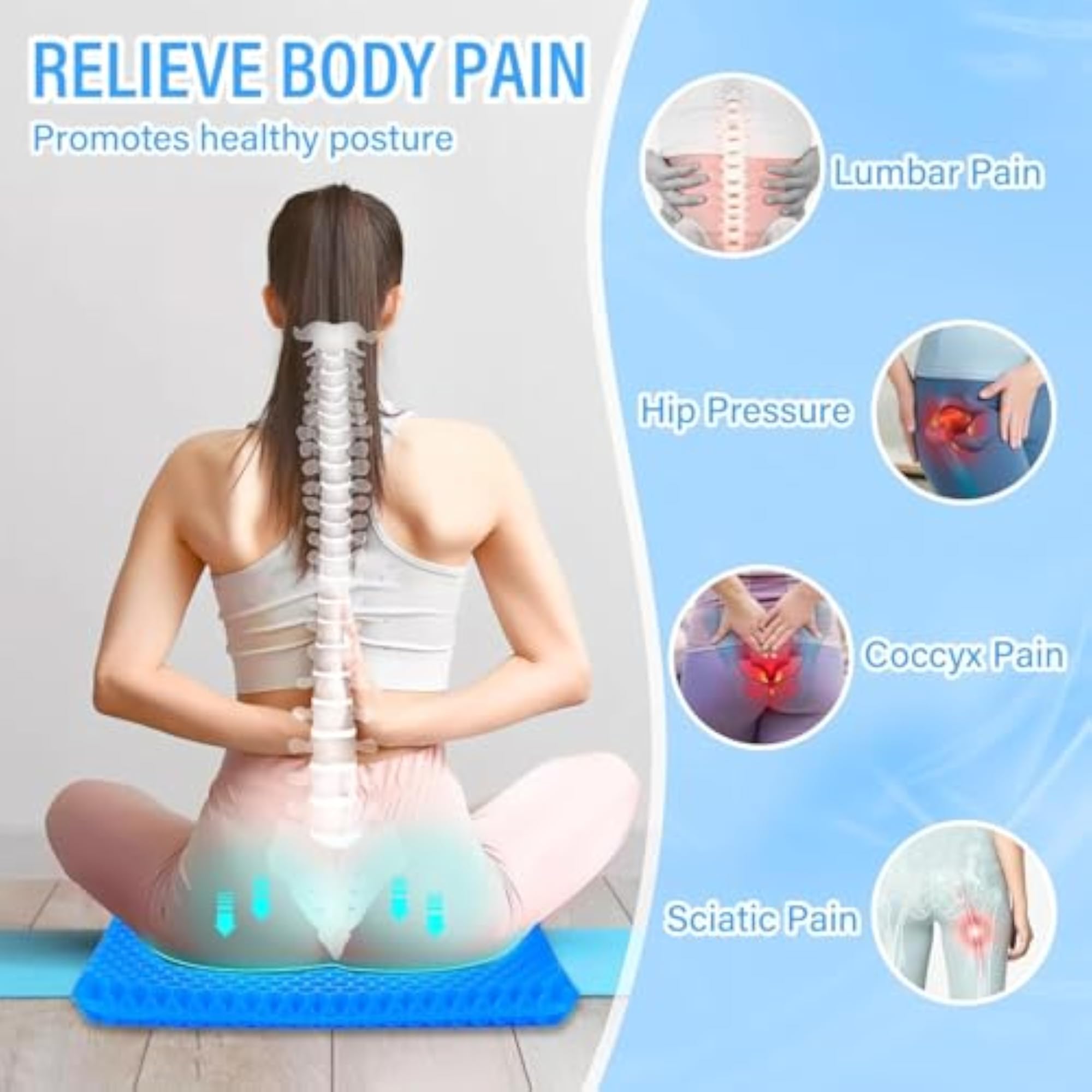 Portable Gel Seat Cushion for Sitting