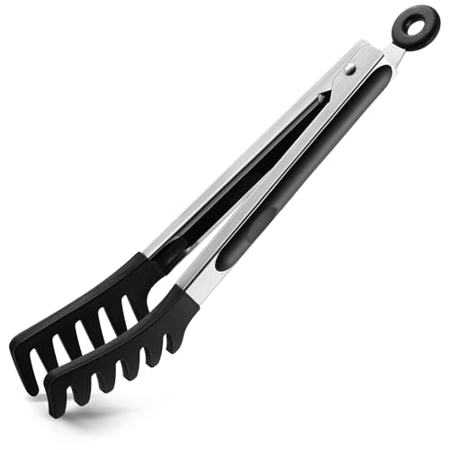 La Mejor Selección de Pinzas para servir espaguetis que Puedes Comprar On-line. 48 Pinzas espaguetis para pasta, pinzas de silicona resistentes al calor de 9 pulgadas, pinzas de silicona con dientes, para servir alimentos, cocinar, ensaladas, fideos espaguetis,...