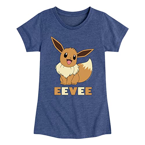 HYBRID APPAREL - Pokémon - Happy Eevee - Youth Girls Short Sleeve Graphic T-Shirt