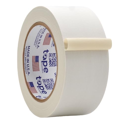 Image of WOD GTC12 Gaffer Tape, White Low Gloss Finish Film, 2 inch x 60 ft. (Pack of 24) Residue Free, Non Reflective Cloth Fabric, Secure Cords, Water Resistant, Photography, Filming Backdrop