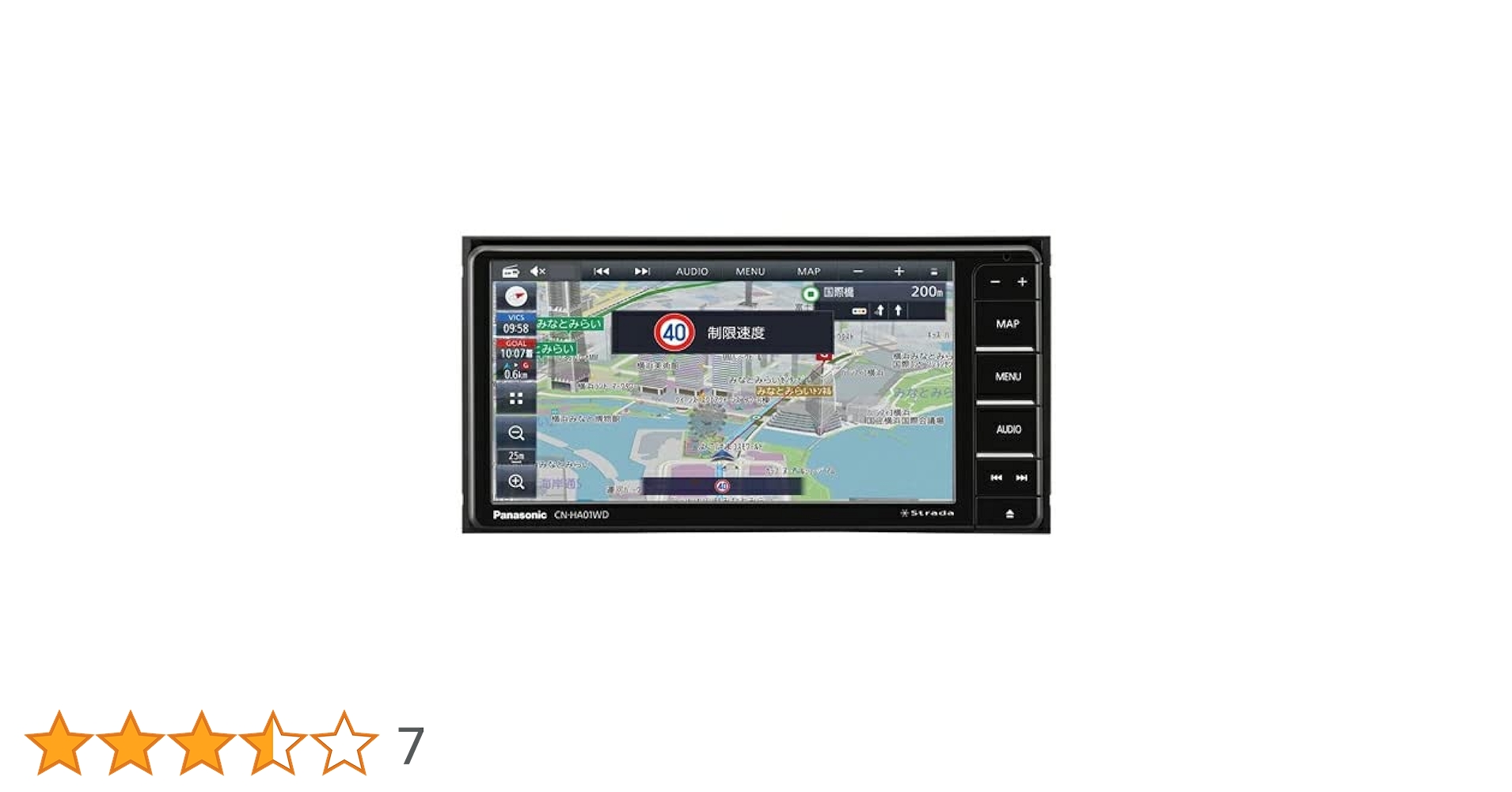Panasonic CN-HA01WD インチオーディオ Amazon.co.jp: パナソニックCN-HA01WDストラーダHD液晶7V型200mm
