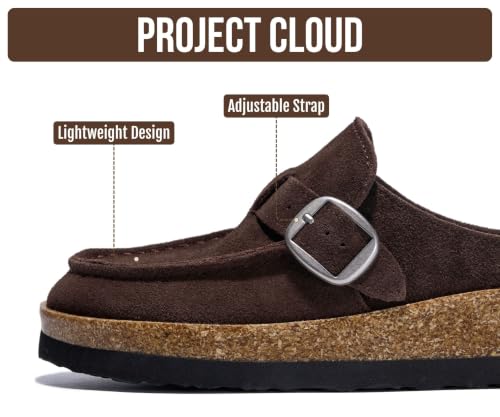 Image of Project Cloud 100% Genuine Leather Moccasin Style Clogs for Women - Memory Foam and Water Resistant Mules Slip On Non-Slip and Durable Clogs Casual Shoes for Women Footwear (Carline)