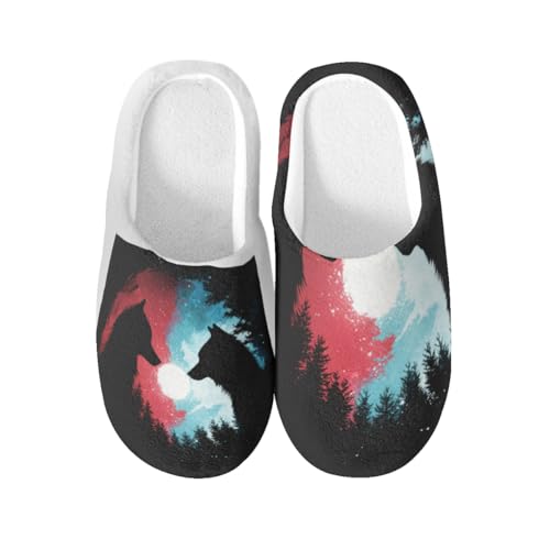 Pantoufles en coton chaudes contre le sol froid chaussons de maison douillets