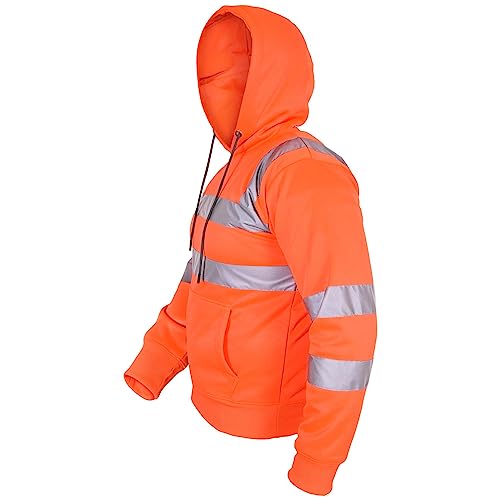 Sudadera de alta visibilidad naranja XXL reflectante para ropa de trabajo segura 5