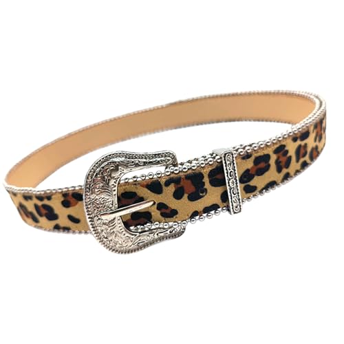 Leopards Print Belt Adjustable Belt Velvets Waistband Unisex Belt Trendy Waistband for Men and Women