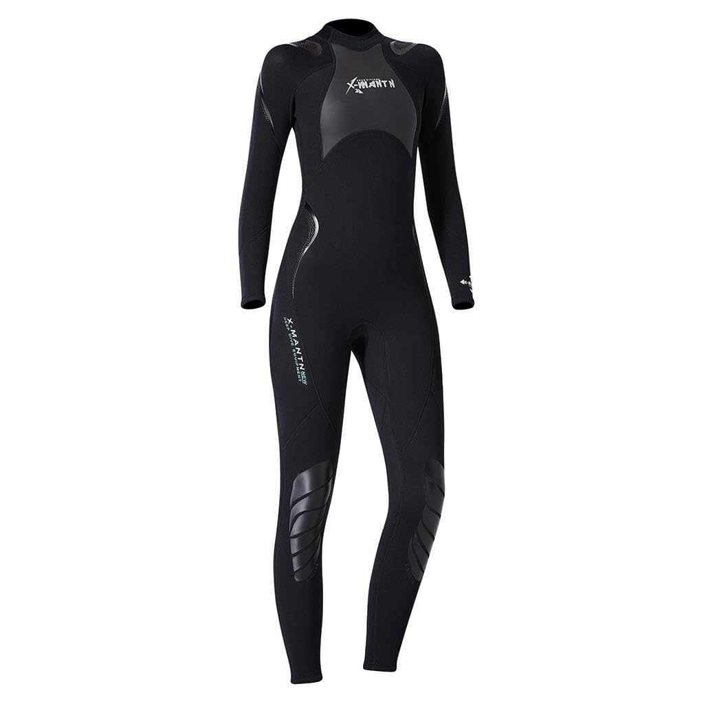 Traje de buceo de manga larga para mujer con tejido protector flexible 8