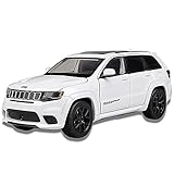 Car Model 1/32 Scale Grand Cherokee Pull Back Diecast Vehicles Toys, Alloy Model Car Collection Mode for Kids,Adult,Boyfriend Gift(White)