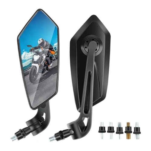 Espejos retrovisores para Harley Davidson Dyna giratorios con ajuste angular de 360 grados