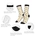 Nevjipu Girls Boys Socks - Gold leopard fashion print Crew Socks for Kids, Comfy Running Sock for 6-10 Years Old