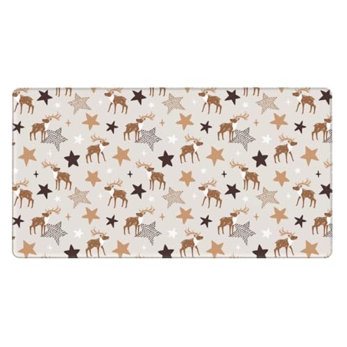 Alfombrilla de ratón grande con base antideslizante y diseño de estrellas para mesa