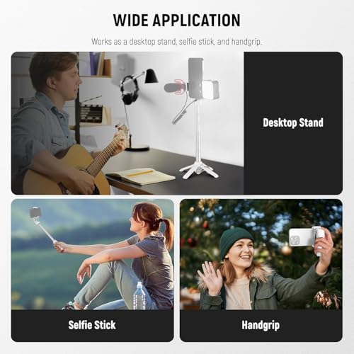 Déclencheur à distance Bluetooth amovible avec trépied de voyage pliable - 3