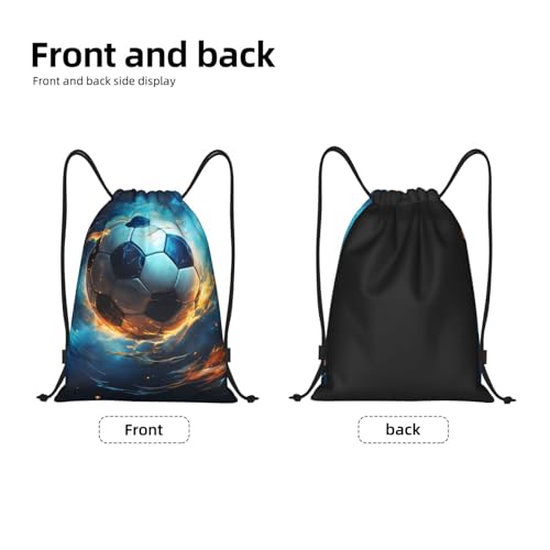 Drawstring Bag Space Fire Water Soccer Drawstring Backpack Gym Sport Sack String Bag Waterproof Swimming Bag Beach Sackpack,Large Yoga Bag For Men Women3