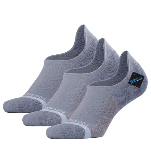Image of BRISIRA Bamboo Viscose Coolmax Running Golf No Show Socks Women Compression Moisture Wicking Performance Low Cut Tab Athletic