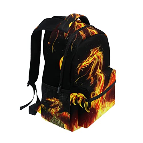 Mochila escolar Dragon Fire Bookbag para meninos meninas adolescentes casual bolsa de viagem para co