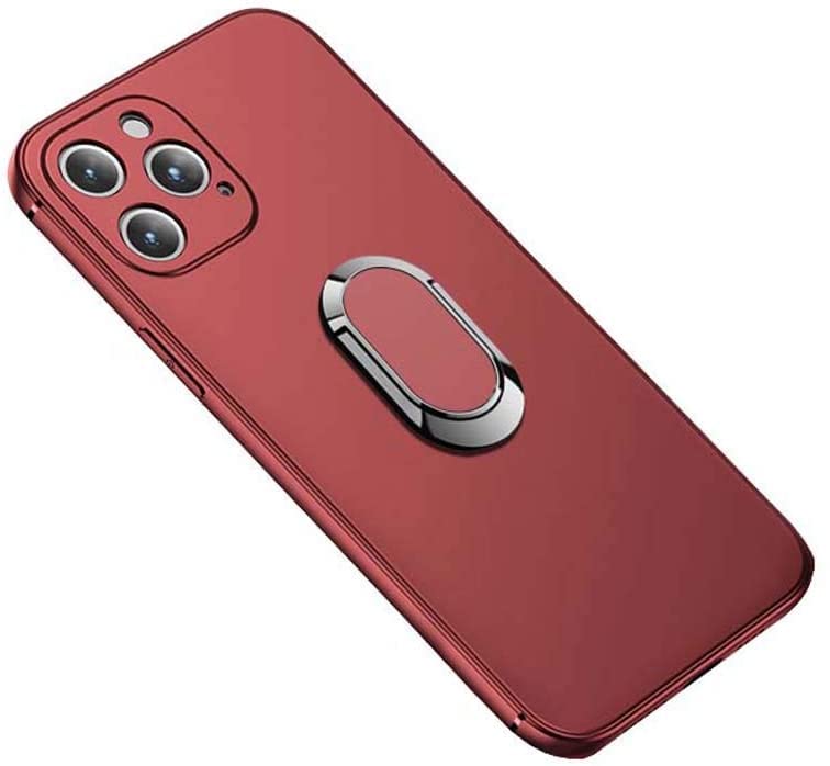 Coque iPhone 12 Mini silicone rouge anti-rayures protégeant l'appareil photo avec béquille
