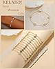 KELAIEN Birthstone Gold Clover Bracelet Dainty 14K Gold Plated Cute Friendship Stackable Bracelets for Women No Tarnish Trendy Charm Best Friend Bracelet Stack for Birthday Jewelry #3