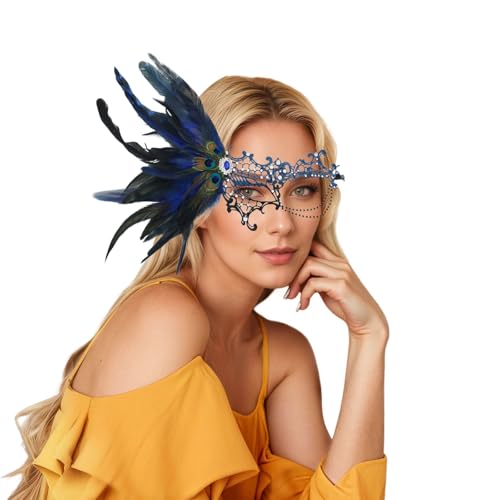 Générique Masques Dentelle Strass Plumes Femme Bal Masqué Venise Carnaval Samba Brésil Mascarade Sexy Accessoire Déguisement Party Fantaisie Masque Fixe...