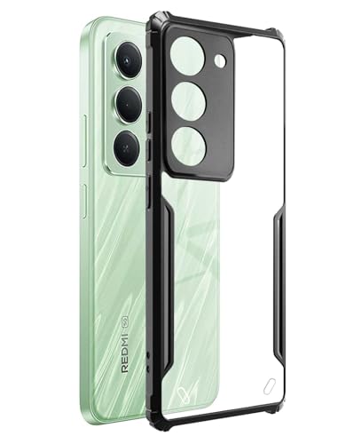 Image of SPAZY CASE Redmi 15 5G Back Cover | Transparent Crystal Clear Hard PC Back Case with TPU Bumper, Drop Protection Case Cover for Redmi 15 5G