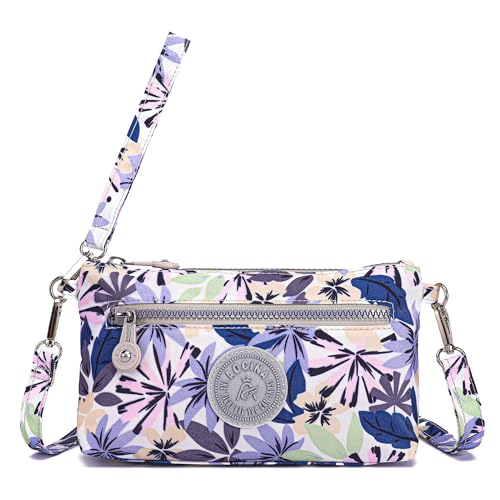 Image of Small Wristlet Wallets for Women Nylon RFID Cross body bag | Cell Phone Purse with Built-In Card Slots for Daily Outings