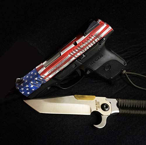 Tactical Penguin Straight American Flag Stencil, 7x11